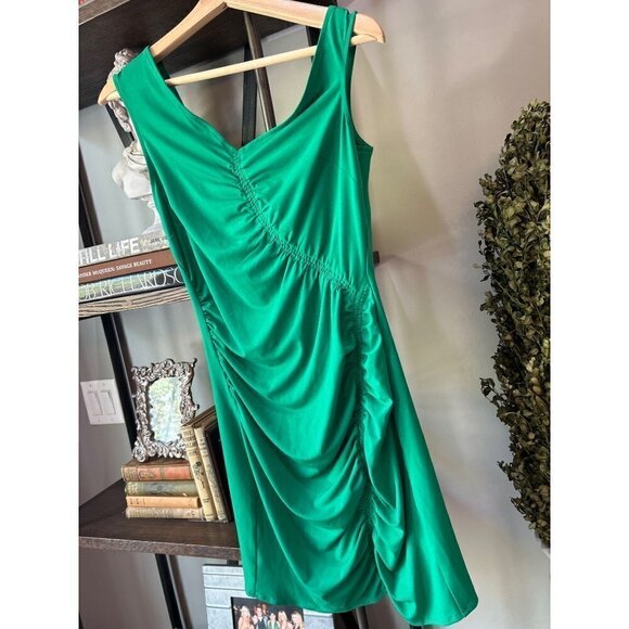 SELF-PORTRAIT Ruched Minidress Green Size 4 - Picture 7 of 10